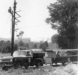 Working on Power Lines in East Montpelier